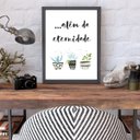 Ver imagem 2 de Quadro Decorativo Além da Eternidade 24x18cm - com vidro:Madeira branca