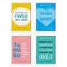 Quadros Decorativos Frases Família Moldura Branca Kit 4un - 1