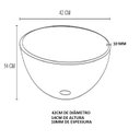 Ver imagem 4 de CUBA DE VIDRO REDONDA 42CM ROSA + VALVULA + TORNEIRA CASCATA