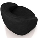 Ver imagem 4 de Poltrona Decorativa Giratória Angelina M03 Couríssimo Preto - Lyam Decor