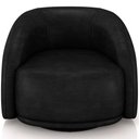 Ver imagem 5 de Poltrona Decorativa Giratória Angelina M03 Couríssimo Preto - Lyam Decor