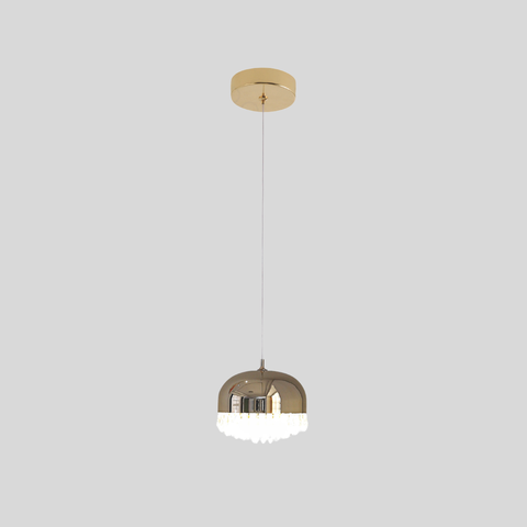 Pendente Dourado 15cm 12w 3000k Bivolt Cabo de 2 Metros