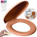 Ver imagem 1 de Assento Tampa Vaso Sanitário Oval Almofadado + Jogo de Parafusos de Fixação para Assento Sanitário