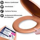 Ver imagem 4 de Assento Tampa Vaso Sanitário Oval Almofadado + Jogo de Parafusos de Fixação para Assento Sanitário