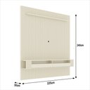 Ver imagem 3 de Painel Ripado para Tv até 75 Polegadas Intense com Nicho 225cm