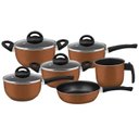 Ver imagem 1 de Conjunto de panelas 06 peças chocolate Antiaderente