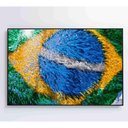 Ver mais imagens de Quadro Bandeira Do Brasil Em Fitas 120x80 Cm Vidro Impresso