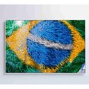 Ver imagem 2 de Quadro Bandeira Do Brasil Em Fitas 120x80 Cm Vidro Impresso