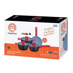 Conjunto Jogo 4 Panelas Cerâmica MasterChef Original Gedex - 5