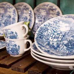 Aparelho Jogo de Jantar 20 Peças Oxford Cena Inglesa - 1
