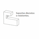 Ver imagem 2 de Prateleira de Madeira Preta 1,2x15x40 com Suporte Preto