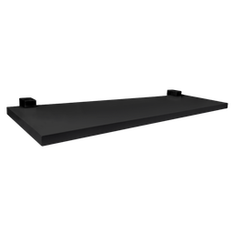 Prateleira de Madeira Preta 1,2x15x40 com Suporte Preto - 1