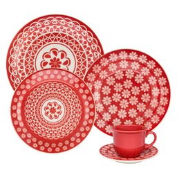 Aparelho Jogo de Jantar 20 Peças Oxford Floreal Renda - 1 Aparelho Jogo de Jantar 20 Peças Oxford Floreal Renda - 1