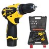 Furadeira Parafusadeira 2 Baterias 21v com Maleta Ferramentas Obra Kit Broca Chaves Construção Casa - 2