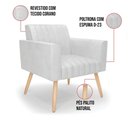 Ver imagem 4 de Poltrona Viena Gomada Corano Pés Palito Natural - D’Rossi Cor Branco