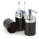 Ver imagem 1 de Conjunto Dispensers Banheiro Lavabo 2 Peças Fumê