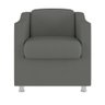 Kit 2 Poltronas Decorativas Tilla + Namoradeira Sala De Estar Cor:Cinza - 4