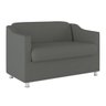 Kit 2 Poltronas Decorativas Tilla + Namoradeira Sala De Estar Cor:Cinza - 7