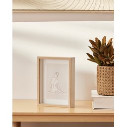 Porta-retratos Decorativo de Mdf com Vidro Mart:bege - 2