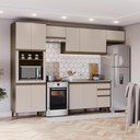 Ver imagem 1 de Cozinha Compacta 5 Peças com Torre Quente Lora 12 Portas MDF Duna e Cristal Casa 812