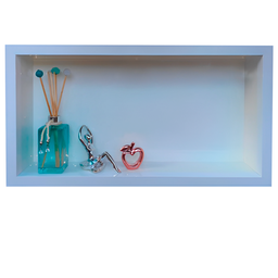 Nicho para Banheiro em Porcelanato Branco + Brinde 60x32cm - 6