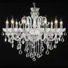 Lustre Candelabro com Cristal 10 Braços Transparente Ø83cm +Luz - 1