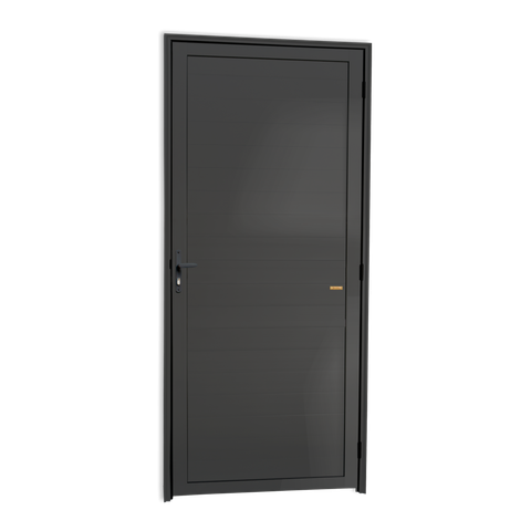 Porta Alumínio Lambril e.Cinza 80 Brimak