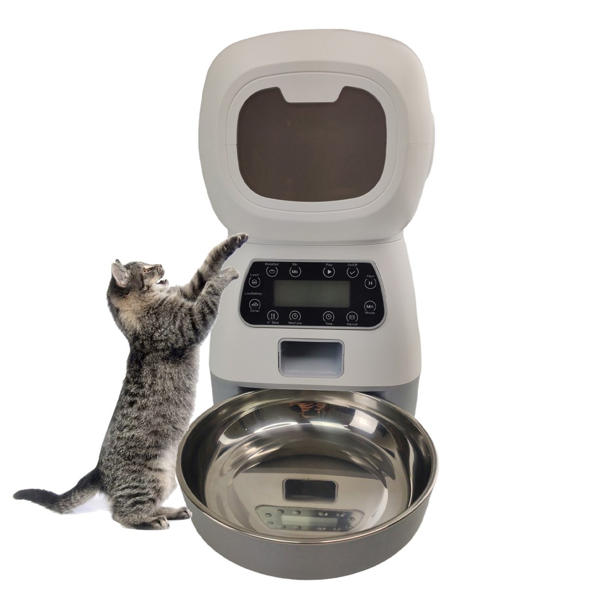 Comedouro Automatico Raçao Gato Cachorro Pet Cao Comida Programavel ...