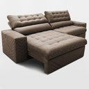 Ver imagem 6 de Sofá Retrátil e Reclinável 2,30m Molas Ensacadas Max Spring Velusoft Castor Cama Inbox