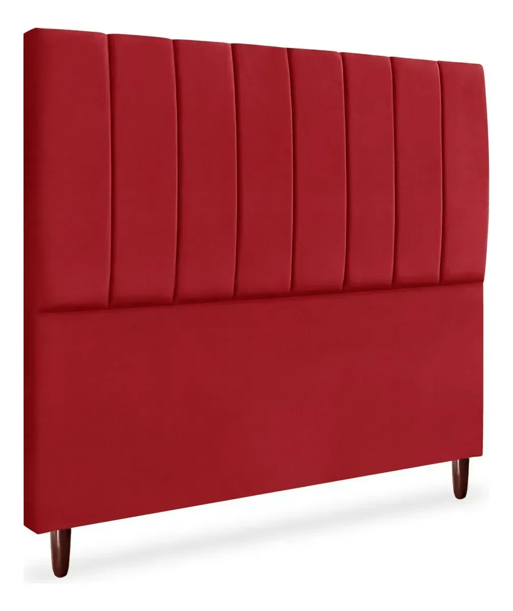 Ver imagem 2 de Cabeceira de Cama Box Carla Casal Queen 160 Cm Suede Vermelho do Lar Móveis e Decoração