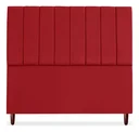 Ver imagem 1 de Cabeceira de Cama Box Carla Casal Queen 160 Cm Suede Vermelho do Lar Móveis e Decoração