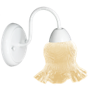 Ver imagem 3 de Arandela Colonial Classic de Parede com Tulipa Caracol:âmbar/branco
