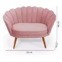 Ver imagem 3 de Kit 1 Namoradeira Pétala 1 Poltrona Pétala Decorativa Luxo