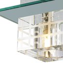 Ver imagem 2 de Plafon Sobrepor Quadrado 15cm 1 Lâmpada Cristal e Vidro Espelhado +Luz