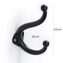 Ver imagem 2 de Cabide para Roupa Colonial Cabides Ganchos Duplos Ouro 12un.: Preto Fosco