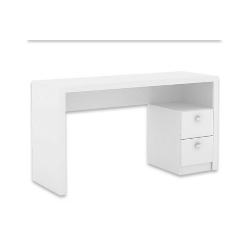 Mesa Escrivaninha Juvenil ME4130 c/ 2 Gavetas Branco - Tecno Mobili