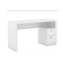 Ver imagem 1 de Mesa Escrivaninha Juvenil ME4130 c/ 2 Gavetas Branco - Tecno Mobili