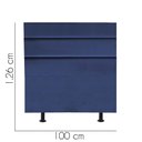 Ver imagem 2 de Cabeceira Estofada Argentina 100cm Solteiro para Cama Colchão Box Quarto Suede Azul Marinho -