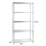 Estante aço cromado 60 x 35 x 155 - 7