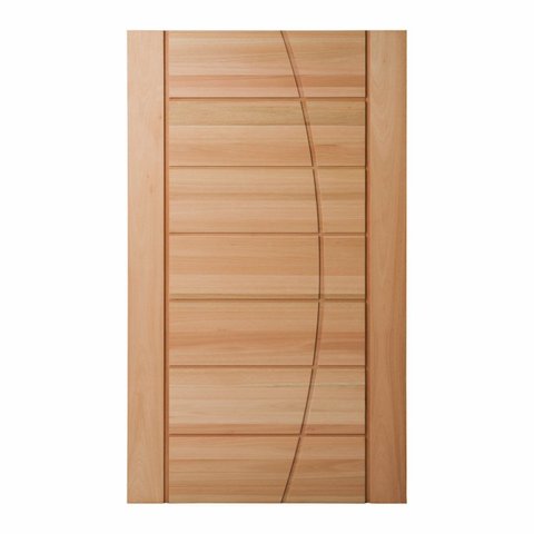 Folha de Porta Maciça em Eucalipto Acabamento Natural 210x120cm PM93 Seleta Cruzeiro Portas