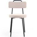 Ver imagem 6 de Kit 04 Cadeiras Decorativas Estofada Para Sala De Jantar Barcelona L02 Suede Bege - Lyam Decor