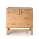 Ver imagem 1 de Cômoda em Madeira e Rattan 04 Gavetas