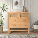 Ver imagem 4 de Cômoda em Madeira e Rattan 04 Gavetas