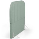 Ver imagem 6 de Cabeceira Cama Box Queen Estofada Orgânica 160cm Alice W01 Linho Verde Menta - Lyam Decor