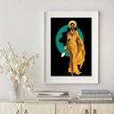 Ver imagem 1 de Quadro Oxum Silhueta - 60x48cm:madeira Branca