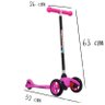 Patinete Infantil 3 Rodas em Gel Freio Feminino Menina Rosa Importway BW-011-R - 2