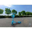 Ver imagem 2 de Patinete Infantil 3 Rodas Gel Musical Cesta Luzes Masculino Menino Azul Importway BW-010-AZ