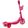 Patinete Infantil 3 Rodas Gel Musical Cesta Luzes Feminino Menina Princesa Rosa Importway BW-010-R - 5