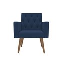 Ver imagem 5 de 1 Poltrona Decorativa para Recepção Sala de Espera Consultório Thais Azul