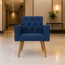Ver mais imagens de 1 Poltrona Decorativa para Recepção Sala de Espera Consultório Thais Azul